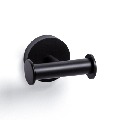 Ozean Eternal Handdoekhaak - dubbel - rond - mat zwart SHOWROOMMODEL