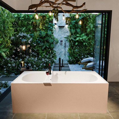 MONDIAZ FREEZE Vrijstaand bad - 180x85cm - kleur Rosee / Talc