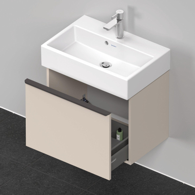 Duravit D-Neo wastafelonderkast 58.4x44x37.2cm 1 lade met softclose Taupe Mat