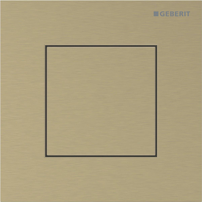 Geberit type 40 urinioir bedieningsplaat - pneumatisch - vierkant - messing geb/easy-to-clean