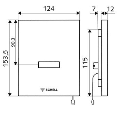 Schell Compact edition bedieningsplaat infrarood 9 v rvs