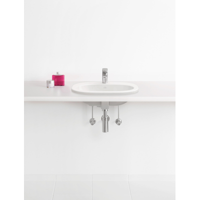 Villeroy & Boch O.novo inbouwwastafel - 56x40,5cm - overloop - 1 kraangat - vuilafstotend - ceramic+ wit
