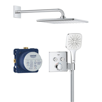 GROHE QuickFix Precision SmartControl inbouw douchesysteem met Vitalio Rain Mono 310 Cube hoofddouche chroom