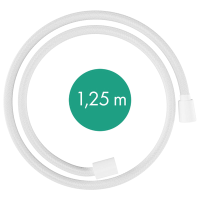 HansgroheDesignflexdoucheslang textiel1/2x125cmm. anti-knikbeschermingmat wit
