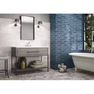 SAMPLE Cifre Cerámica Opal Marine glans Wandtegel Vintage look Glans Blauw