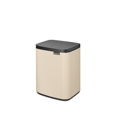 Brabantia Bo Afvalemmer - 7 liter - kunststof binnenemmer - soft beige