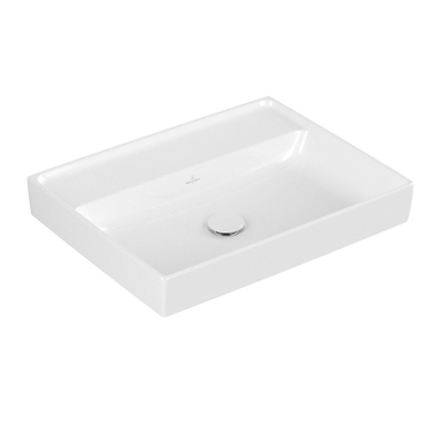Villeroy & Boch Collaro wastafel 60x47cm zonder overloop zonder kraangat ceramic+ wit