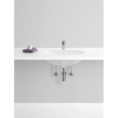 Villeroy & Boch O.novo onderbouwwastafel 60x35cm met overloop zonder kraangatbank ceramic+ wit