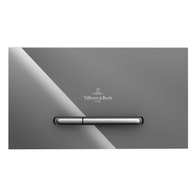 Villeroy & Boch Viconnect bedieningsplaat M300 DF frontbediend 25.3x14.5cm glas grijs/RVS