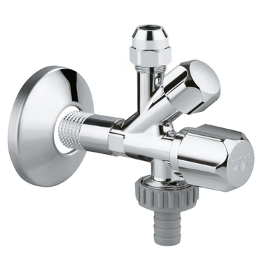 GROHE hoekstopkraan knel 1/2 x3/8 met kunststof greep chroom