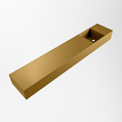 Mondiaz TYNE Fontein - 120x23x12cm - wasbak Rechts - zonder kraangaten - solid surface - Oro