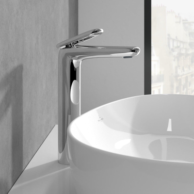 Villeroy & Boch Antao - Eengreeps wastafelkraan - verhoogd - met Push-Open afvoergarnituur - chroom