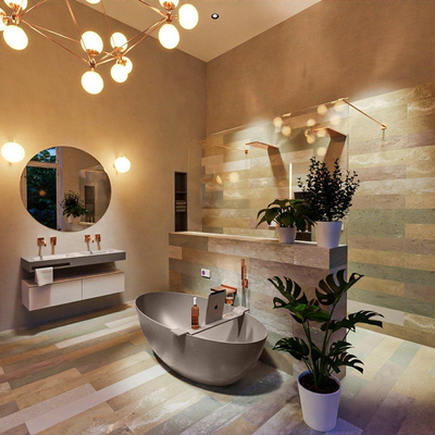 MONDIAZ FLOAT Vrijstaand bad - 170x80cm - Smoke