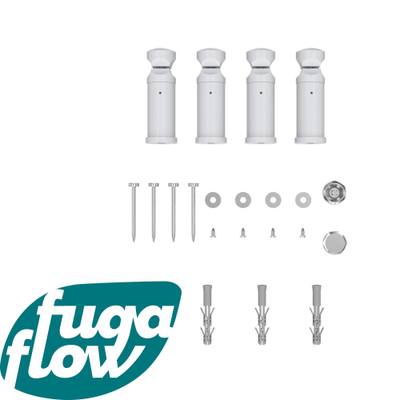 FugaFlow Eccelente Acces ophangset set van 4 inclusief bevestingsmaterialen wit