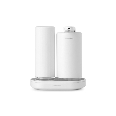 Brabantia SinkStyle Zeepdispenserset - staand - 2x200 ml - mineral fresh wit