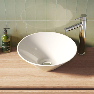 BRAUER Fjord waskom - 42 - rond - keramiek - hoogglans wit