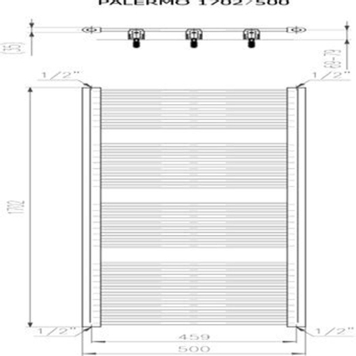 Plieger Palermo designradiator horizontaal 1702x500mm 799W wit