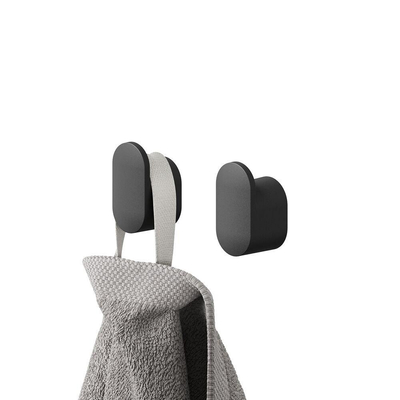 Tiger Carv Handdoekhaak klein (2 stuks) Zwart