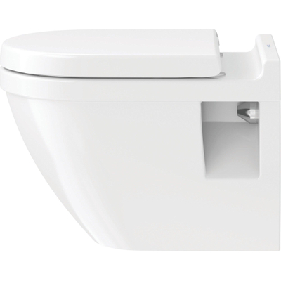 Duravit Starck 3 WC-zitting 43.1x37x4.3cm met softclose met quickrelease Kunststof wit Glanzend