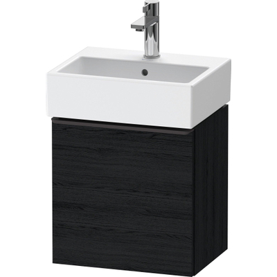 Duravit D-Neo wastafelonderkast 43.4x44x32.2cm Linksdraaiend 1 deur Eiken (zwart) Mat