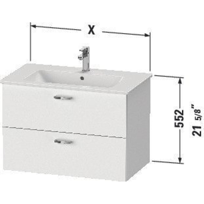 Duravit XBASE Wastafelonderkast