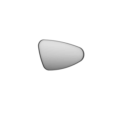 INK SP22 Spiegel - 80x4x50cm - organisch - in stalen kader - rechts aluminium zwart mat