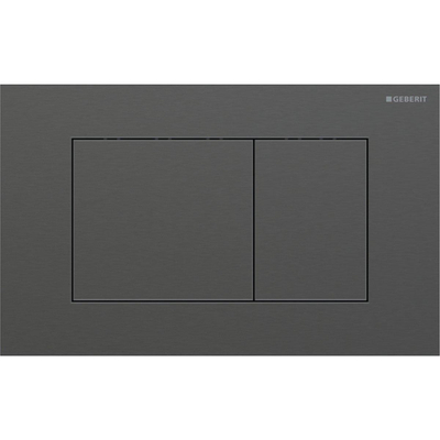Geberit Sigma40 bedieningsplaat - 2-toets spoeling - vierkant - RVS - geborsteld zwartchroom
