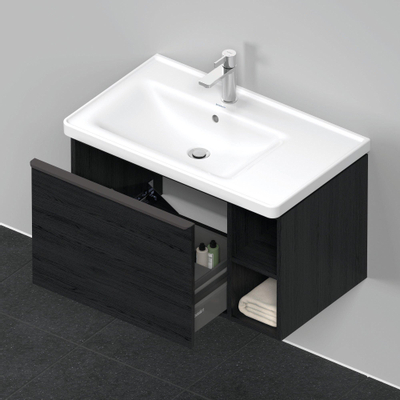 Duravit D-Neo wastafelonderkast 78.4x44x45.2cm 1 lade met softclose Eiken (zwart) Mat