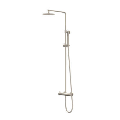 IVY Pact Regendoucheset - opbouw - 30cm medium hoofddouche - satin spray handdouche - Geborsteld nickel PVD