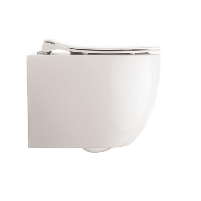 Crosswater Glide II Wandtoilet - 37x46x32.5cm - spoelrandloos - zonder zitting - glans wit