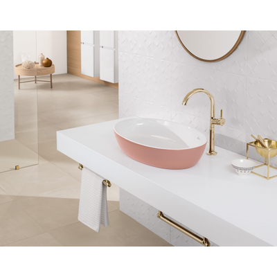 Villeroy & Boch Artis opzetwastafel ovaal 61x41x12.5cm zonder kraangat zonder overloop powder