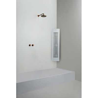 Sunshower Round Medium Plus infrarood + UV licht opbouw incl. Installatieset hoek 140x33x25cm White