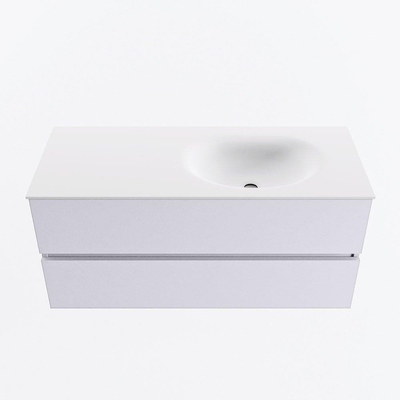 Mondiaz VICA Badkamermeubelset - 110cm - cale - 2 lades - Wastafel MOON - rechts - 1 kraangat - kleur talc - XL versie 60cm hoog