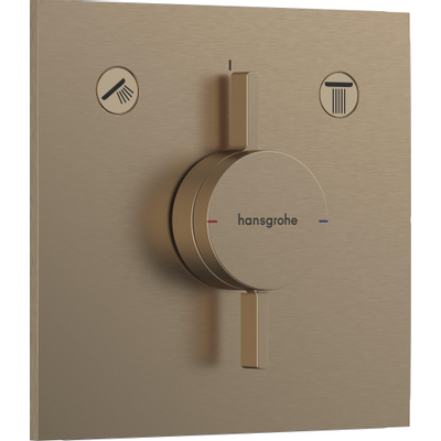 Hansgrohe Duoturn E inbouwkraan voor 2 functies brushed bronze