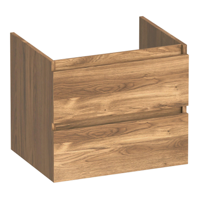 BRAUER Joy wastafelonderkast 60 2 softclose lades - greeploos - 1 sifon uitsparing - Honey