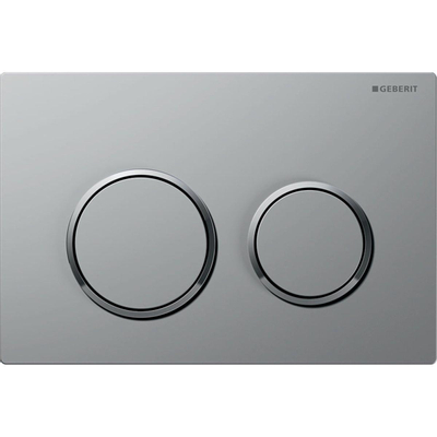 Geberit Omega20 bedieningsplaat - 2-toets spoeling - ronde knoppen - mat chroom/easy-to-clean
