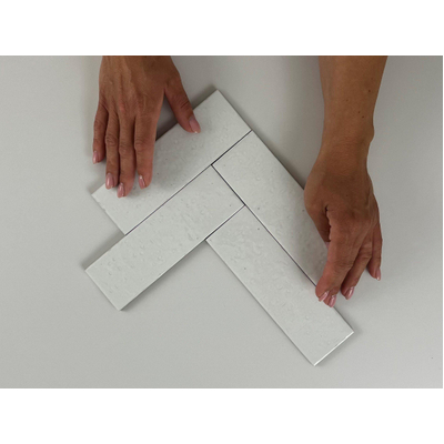 Equipe Cerámicas Kalma wandtegel - 6x18.6cm - White glans (wit)