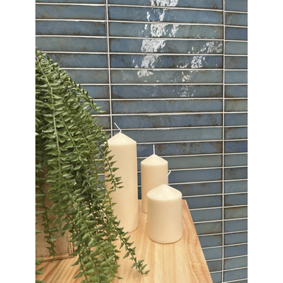 La Platera Cerámica Raku Keramische wandtegel - 35x35cm - 9.2mm - Blauw