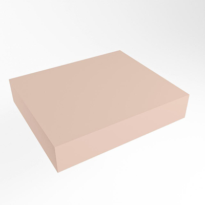 Mondiaz TOP 51 Topblad - 50x51x12cm - geschikt voor afdekplaat - Solid surface - Rosee