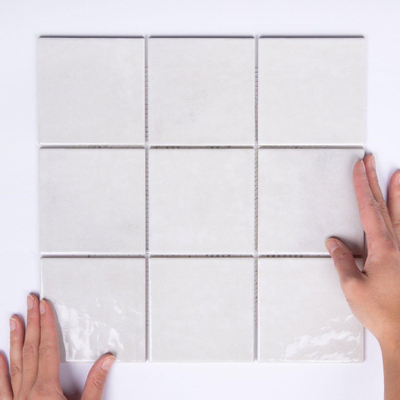 The Mosaic Factory Kasba mozaïektegel - 30x30cm - wandtegel - Vierkant - Porselein White glans