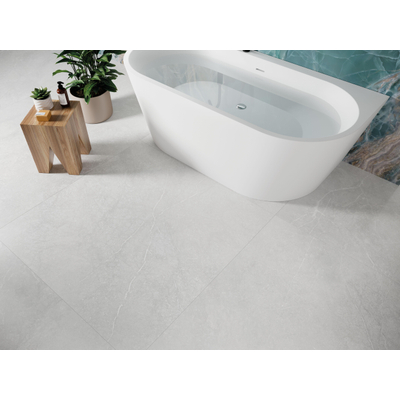 Cifre Ceramica Munich vloertegel - 120x120cm - gerectificeerd - Natuursteen look - White mat (wit)