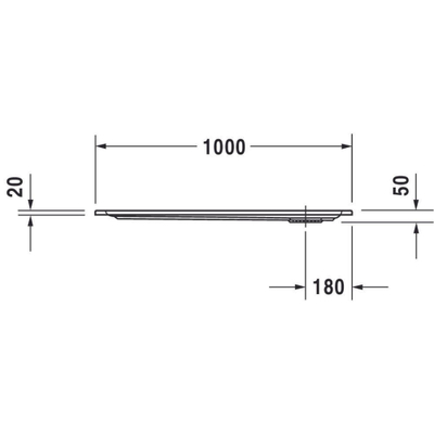 Duravit Starck Slimline douchebak acryl rechthoekig 100x80x5cm wit