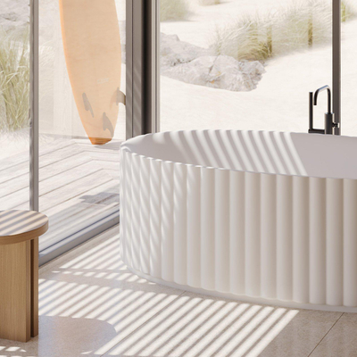 Riho Catching Waves Vrijstaand Bad - 174x82cm - White matt