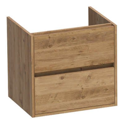 BRAUER Adore wastafelonderkast - 60x46x55cm - 2 softclose lades - greeploos - 1 sifon uitsparing - Chateau
