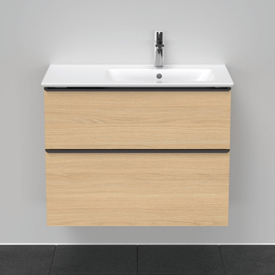 Duravit D-Neo wastafelonderkast 81x62.5x46.2cm 2 lades Natuur eiken Mat