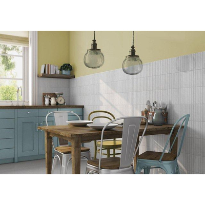 SAMPLE La Platera Cerámica Kromo Keramische wandtegel - 35x35cm - 9.2mm - Wit