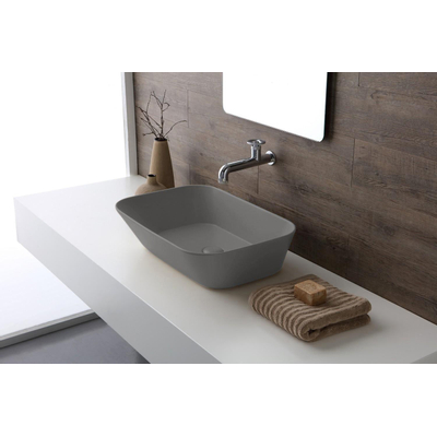 By Goof Mees Design Waskom 60x42x16.6cm Rechthoek Mat Grijs