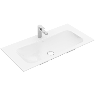 Villeroy & Boch Finion meubelwastafel 1 kraangat 100x50cm ceramic+ zonder overloop wit