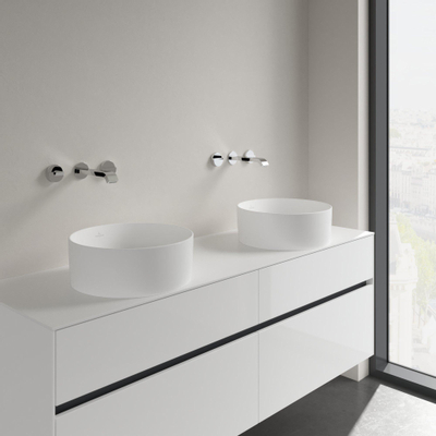 Villeroy & Boch Collaro opzetwastafell rond Ø40cm zonder overloop zonder kraangat ceramic+ stone white