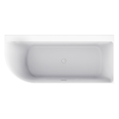 Wiesbaden Zenn hoekbad rechts 170x75cm acryl glans wit met waste glans wit